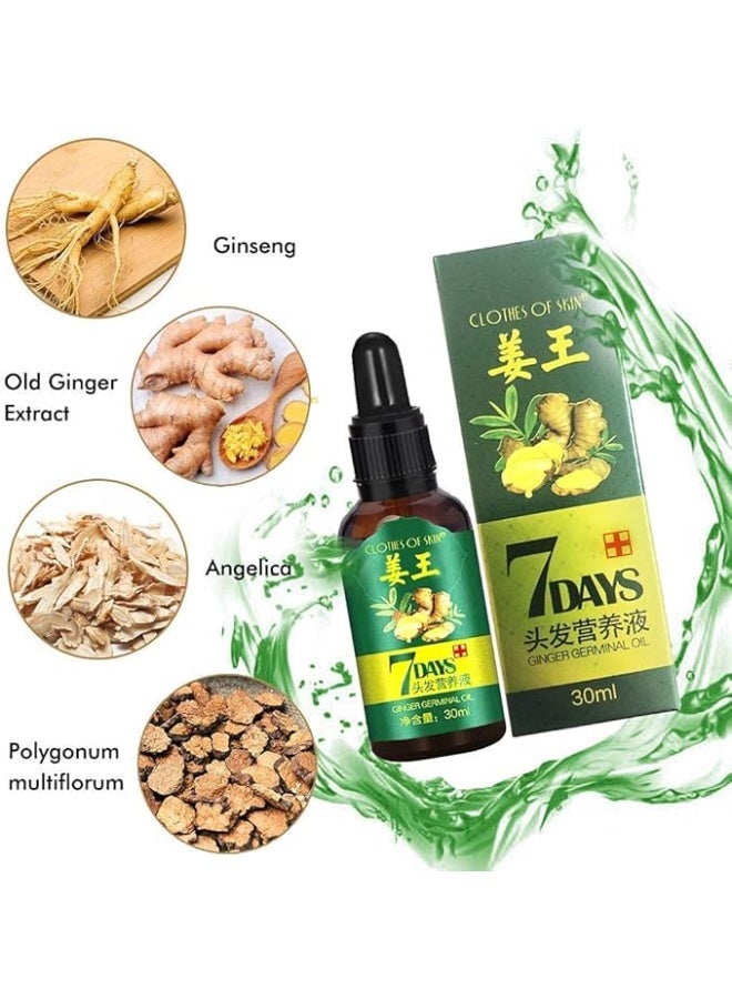 7 Days King of  Ginger Germinal Oil 30 ml Hair Growth Scalp Care Strengthening Nourishing Oil - Image 3